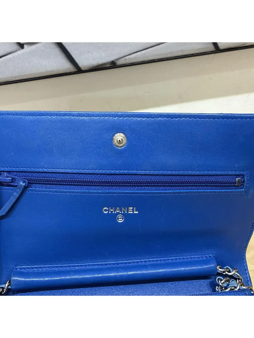 Chanel Wallet On Chain Quilted Patent #260942C25B